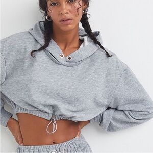 For Love And Lemons Ellie Cropped Hoodie Small